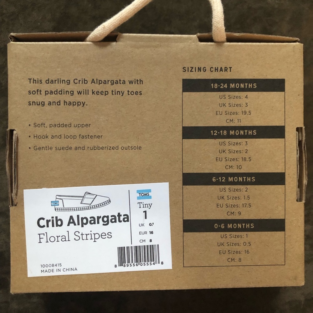 Toms Baby Crib Alparagatas Floral - Picture 4 of 4
